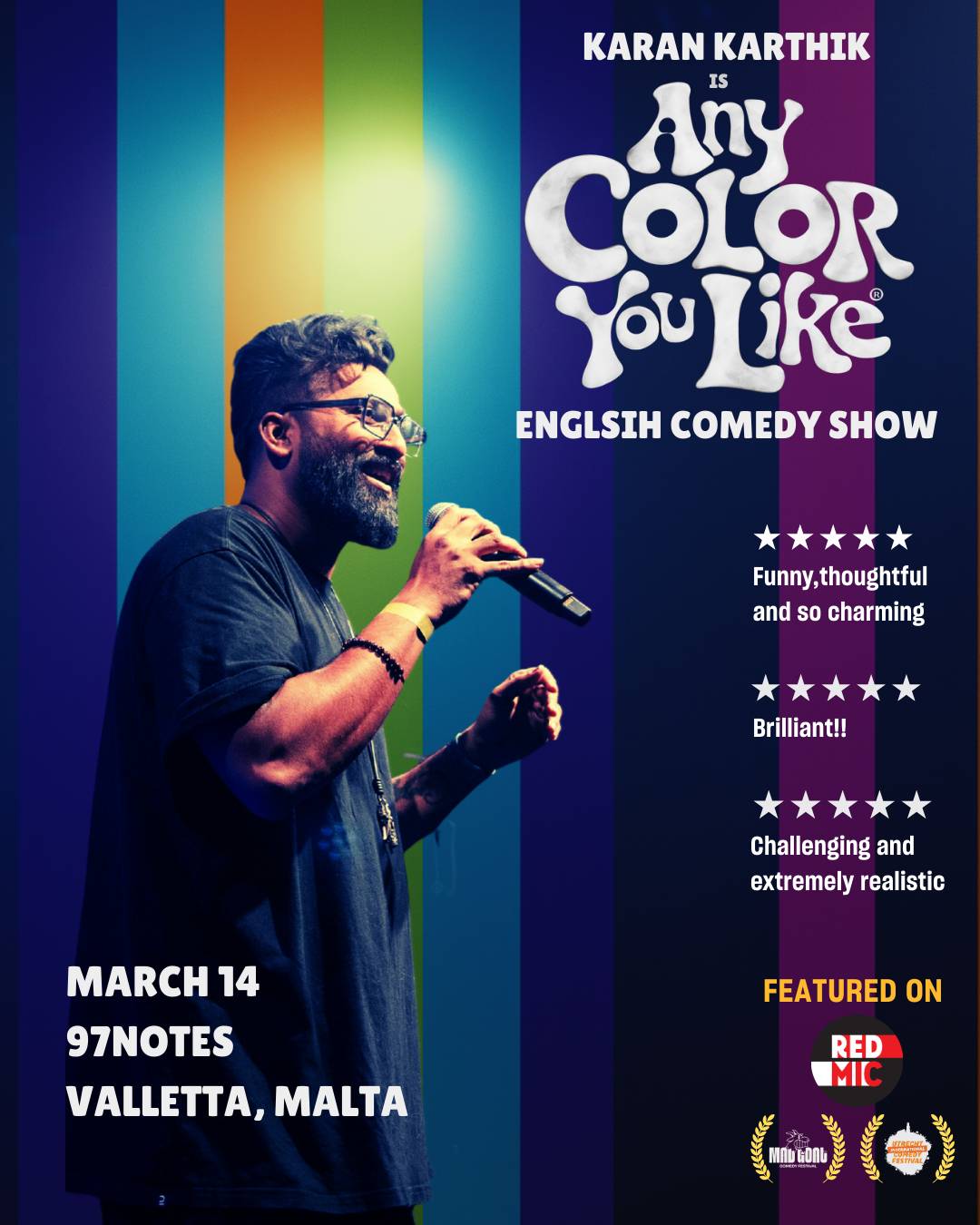 Karan Karthik "Any Colour You Like" [In English] Cover Image